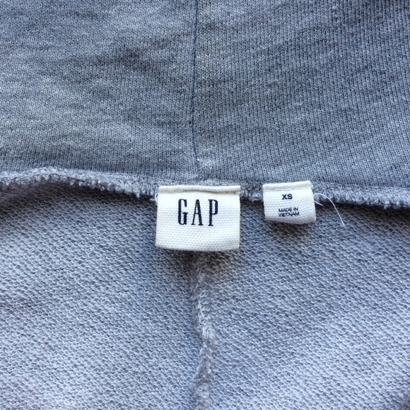 GAP Open-Front Hooded Cardigan Sweater - Grey (XS) - Picture 5 of 8